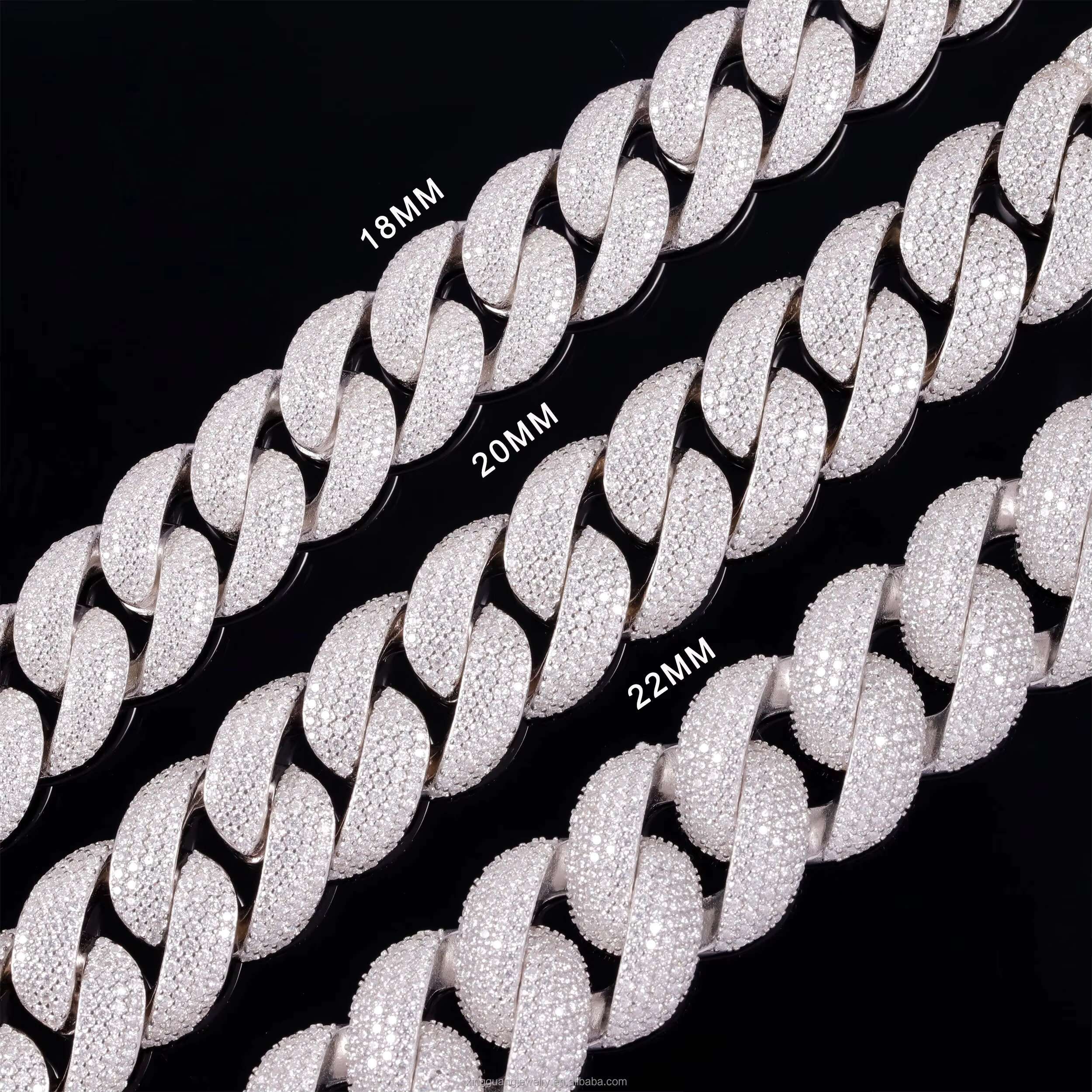 XG Factory Wholesale Price 20 mm Diamond Cuban Bracelet S925 Silver GRA D/VVS Moissanite Bracelets Fine Jewelry Bracelets