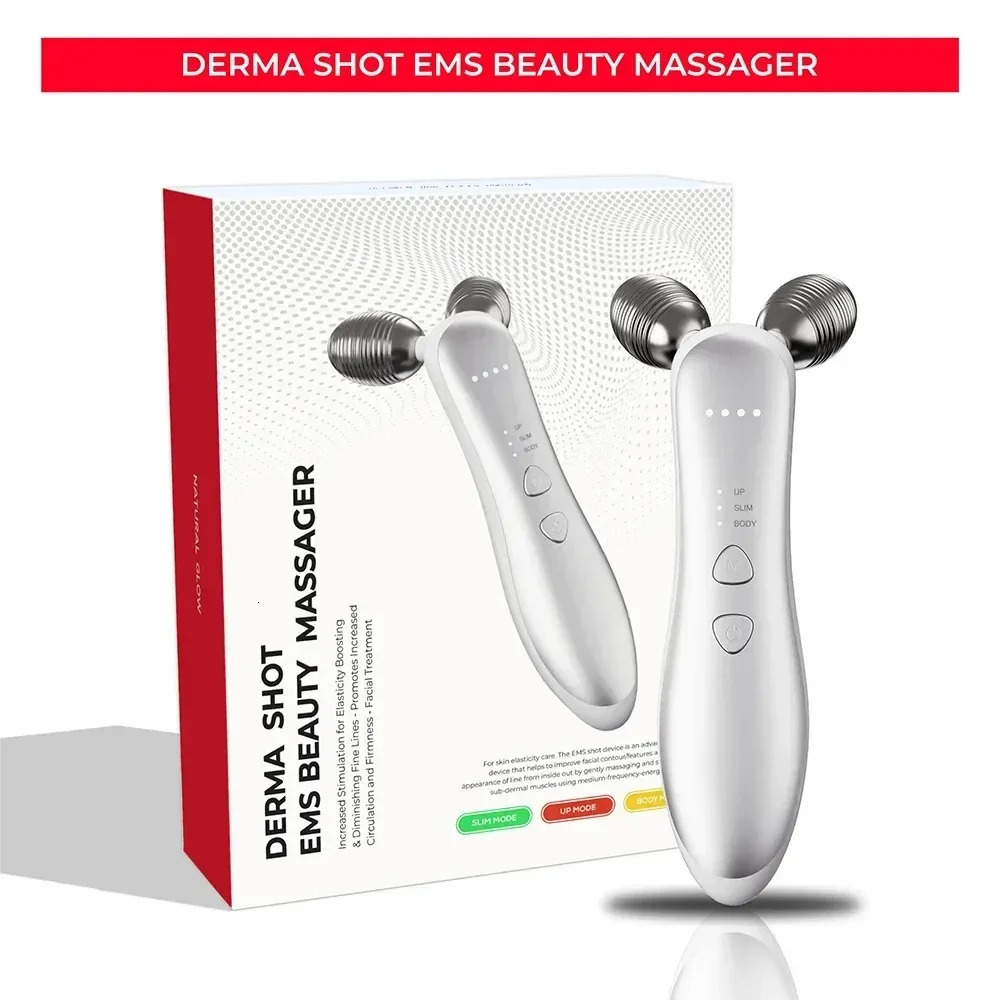 Electric Microcurrent Beauty Instrument Face Lift Roller Massager Skin Tighten Thin Double Chin Massage Devices 251106