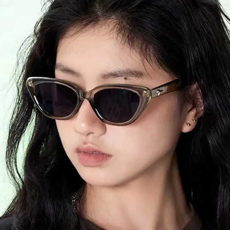 Fashion Sunglasses Hip Hop Shadow Triangle Retro Sunglasses Cat Eye Aesthetics Womens GlassesT2504112