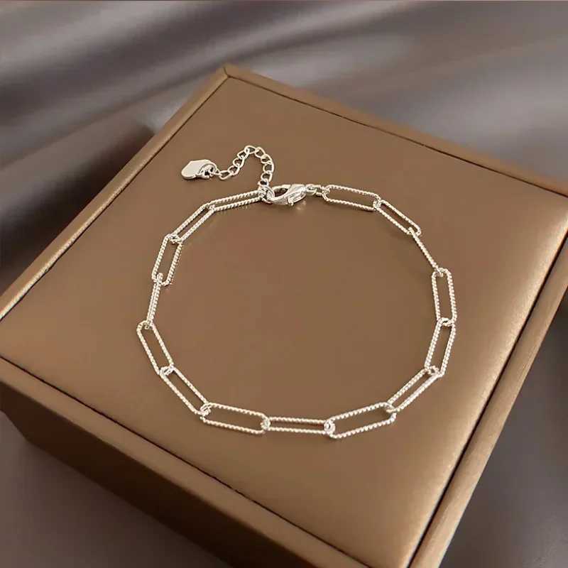 New Fashion Silver Colour Double Layer Bracelet Sparkling Exquisite Simple Women Bracelet Fine Jewelry AccessoriesC250410