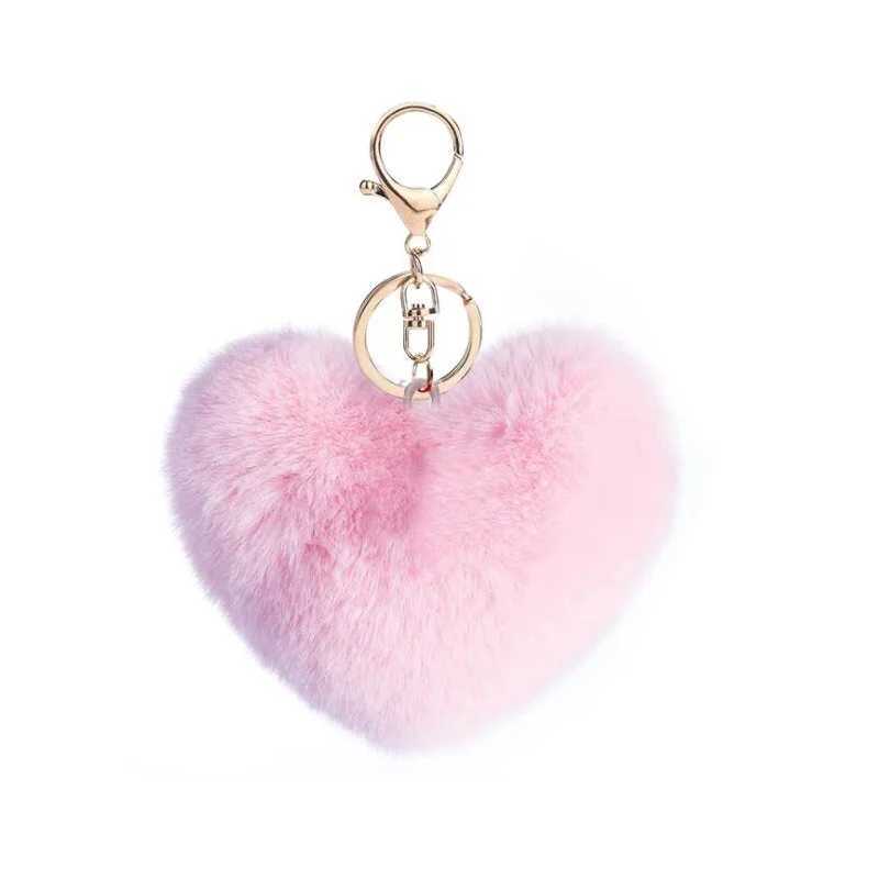 Cute Love Pom Keychain Cute Bobbles Pong Keychain Girl Bag Car Keychain Pendant W250411