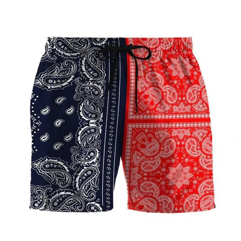 Paisley Fashion Beach Swimming Shorts Mens 3D Printed Quick Drying Drawstring Board Shorts Simple Square Smooth Surfing SwimmersW250410
