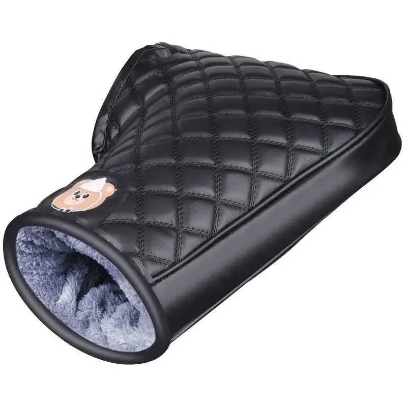 Electric Motorcycle Handlebar Cover Winter Warm Battery Car Gloves Waterproof Windshield Gloves Plus Velvet Thickened Cotton S25118{category}