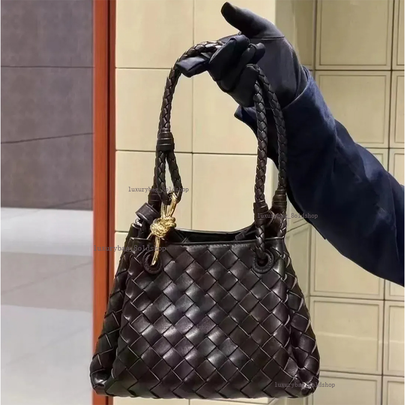 Luxury Designer bag Woven shoulder bag Bucket Andiamo bag for women leather Handbag Stylish Casual Bag with adjustable calfskin plated hardware luxurybag_8oldshop