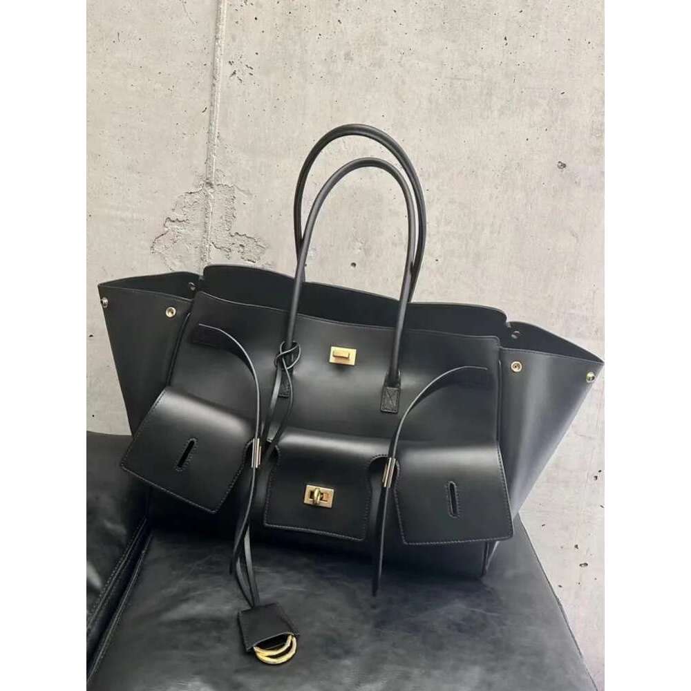 New Fashion Women Large Capacity Totes Handbag Black Motorcycle Shoulder Designer Hasp Ladies Cow Split Leather Bag Satchels
