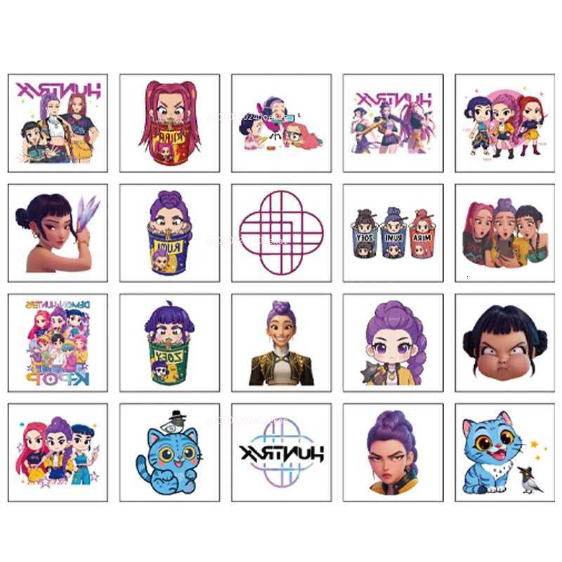 New 20pcs/set Cartoon Kpop Demon Hunters Rumi Kang Temporary Tattoo Sticker Rumi Tattoo Sticker Demonizing For Party Gifts Z251111-1