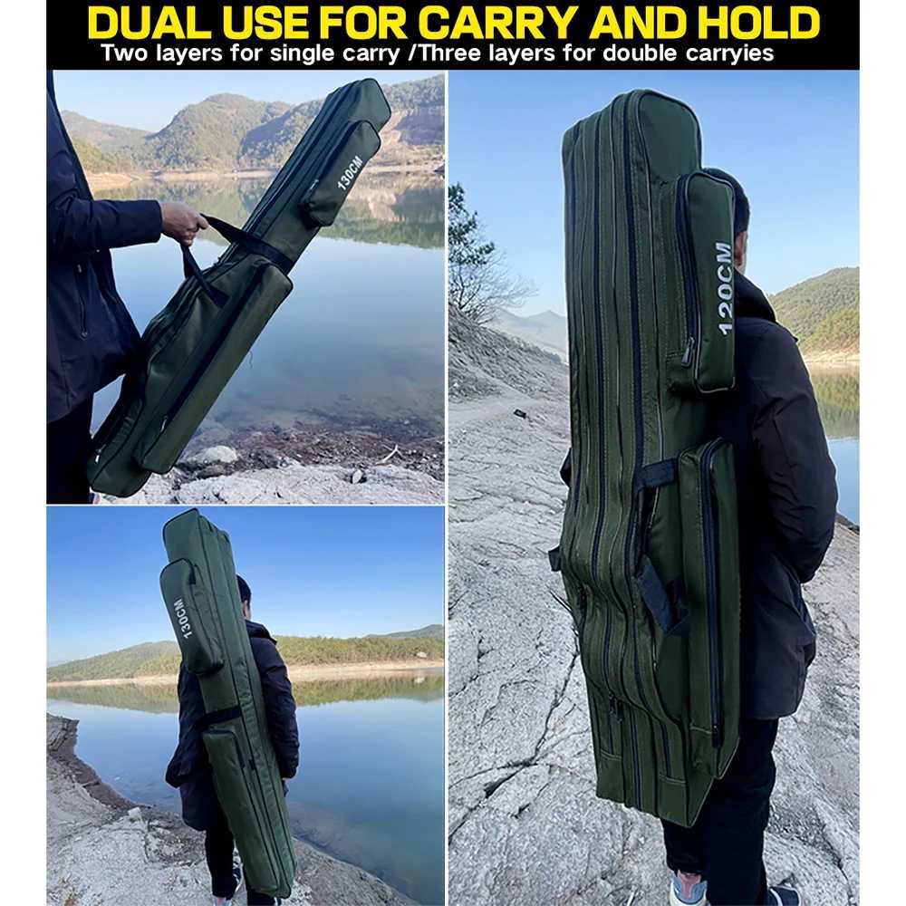 Fishing Rod Bag 110/120/130/150cm 2-3 Layer Durable Fishing Tackle Bag Z250411