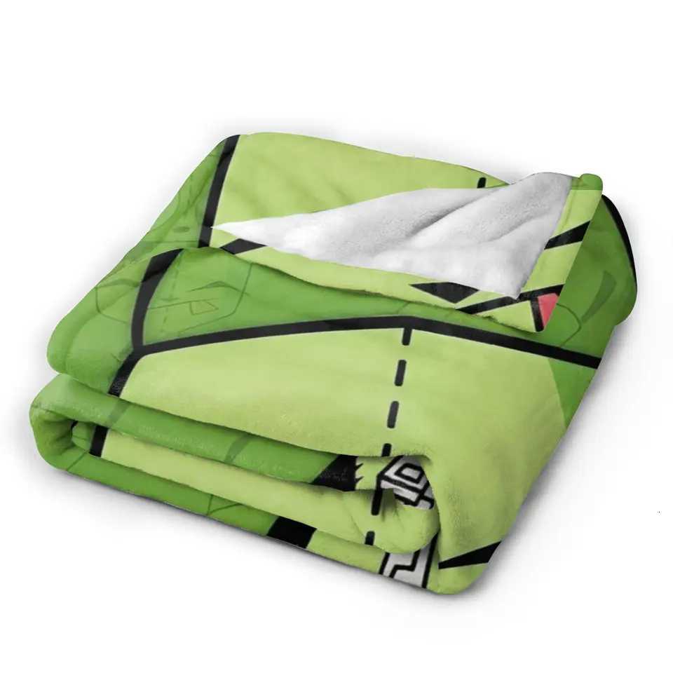 Invaders Zims Knitted Blanket Cartoon Plush Throw Blanket Summer Air Conditioning Personsed Soft Warm Bedsprea C251111