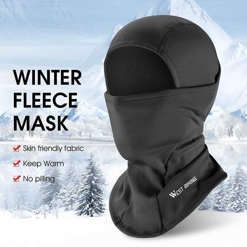 WEST BIKING Winter Fleece Balaclava Motorcycle Cycling Skiing Caps Breathable Full Face Mask Windproof Hood Thermal Sport Gear S251110