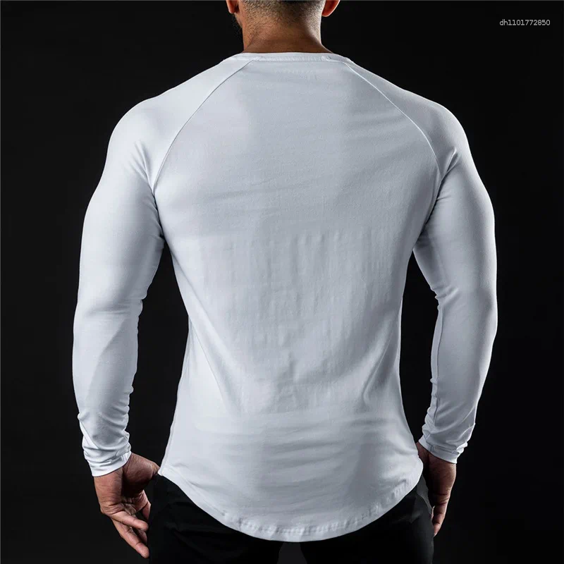 Men's T Shirts Men Compression Cotton Shirt Fitness Long Sleeve Sport Tshirt Training Jogging Gym Sportswear Quick Dry Rashgard