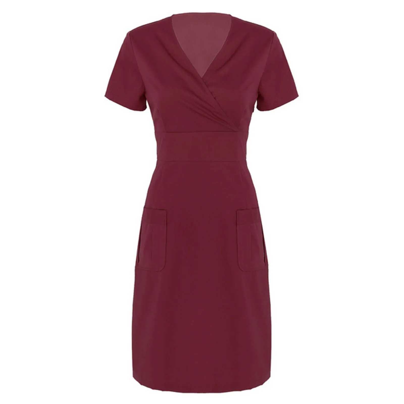 Nurse Uniform Dress Womens Short Sleeve Pharmacy Work Uniform Dress Medical Care Womens Leisure Care Shampoo Spa Dress X250410