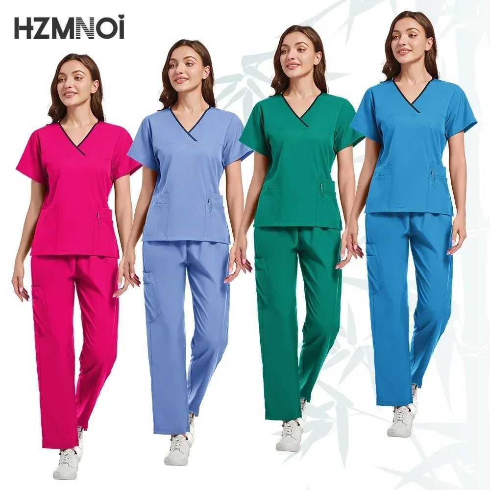 Scrubs Medical Uniforms Women Spa Workwear Health Worker Beauty Sn Clothes Nursing Scrub Shirt Jogger Pants Nurse Uniform Set X250410