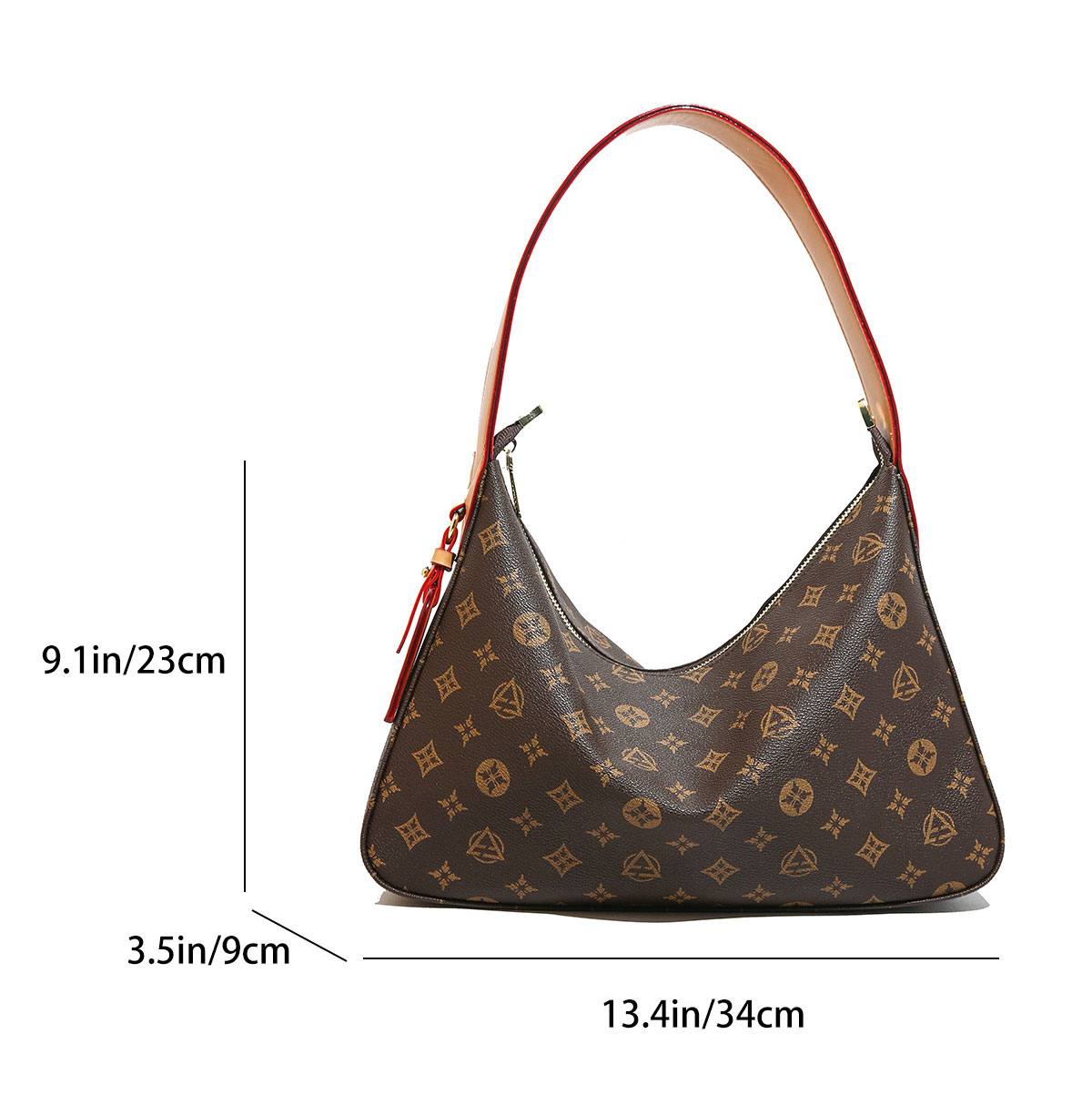 Old flower European and American fashion women's printed tote bag shoulder bag casual large capacity commuting armpit bag