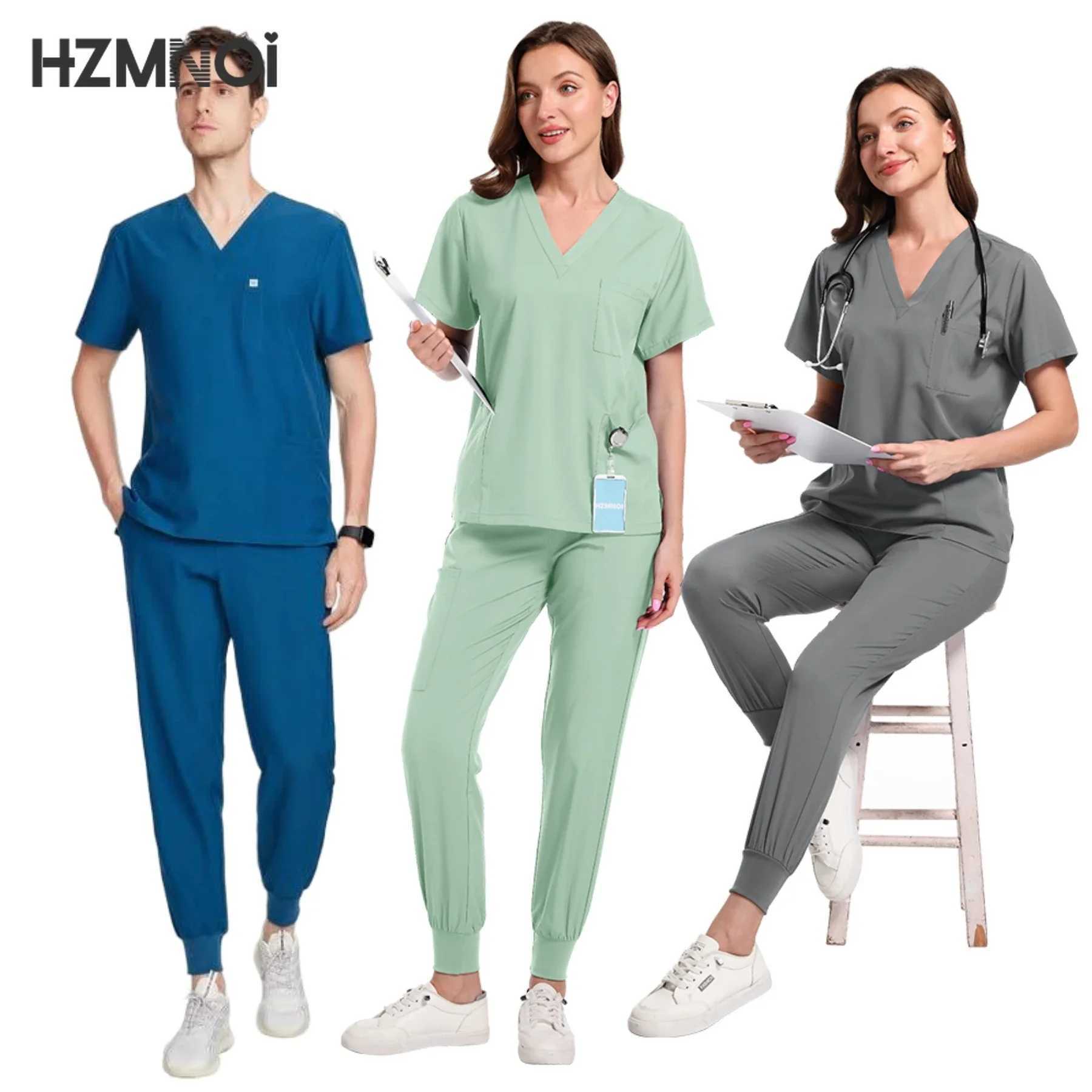 Short Slved Scrubs Uniform Tops+Pants Nursing Uniforms Women Multicolor Pet Shop Doctor Medical Surgery Workwear Surgical Sets X250410