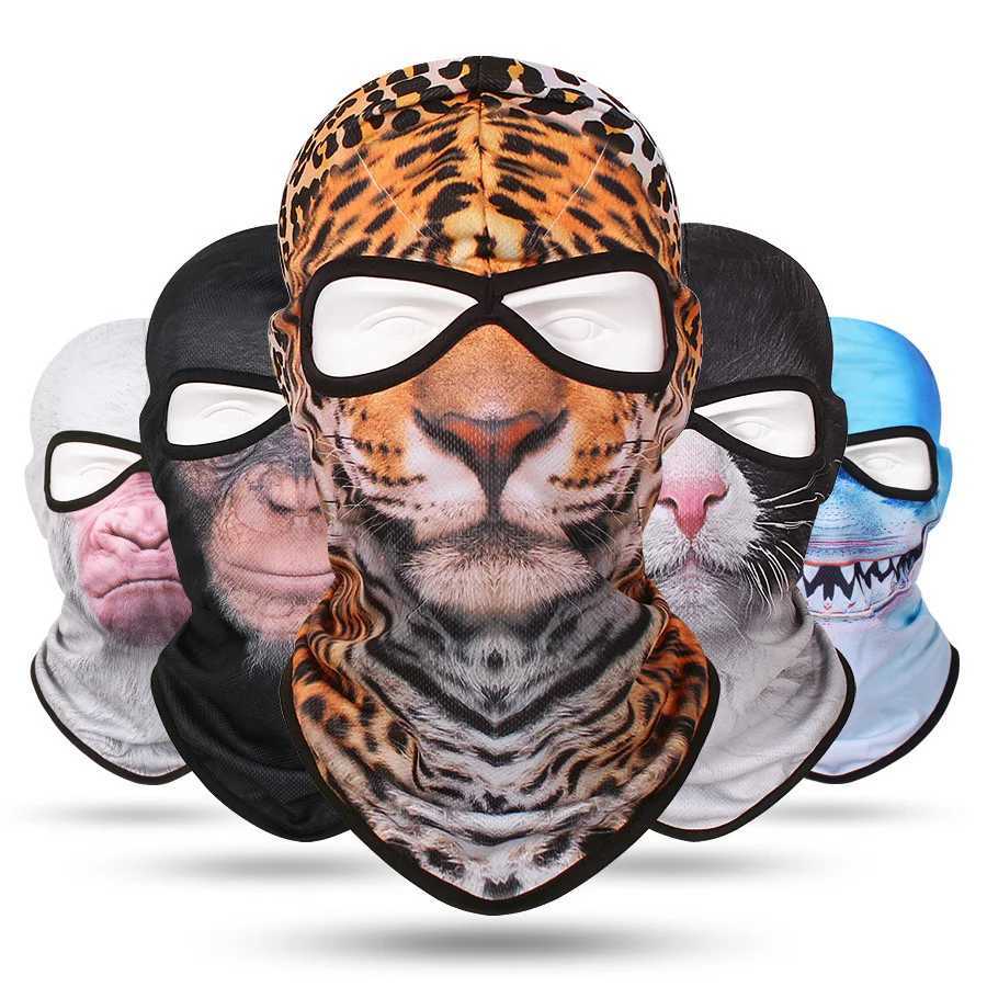 3D Cat Dog Cute Animal Balaclava Motorcycle Motocross Ski Snowboard Hat Helmet Liner Biker Neck Warmer Face Cap Cycling Headgear S251110