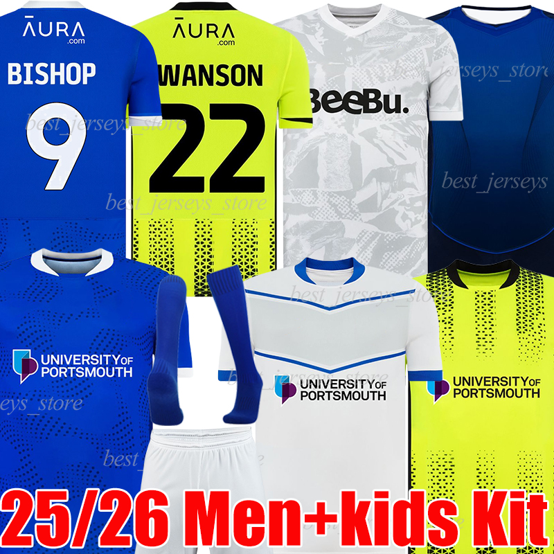 4XL 2025 2026 PoRtSmOuThS Soccer Jerseys FC 25/26 SWANSON POOLE OGILVIE BISHOP STEVENSON MORRELL SHAUGHNESSY LOWERY LANE football shirts