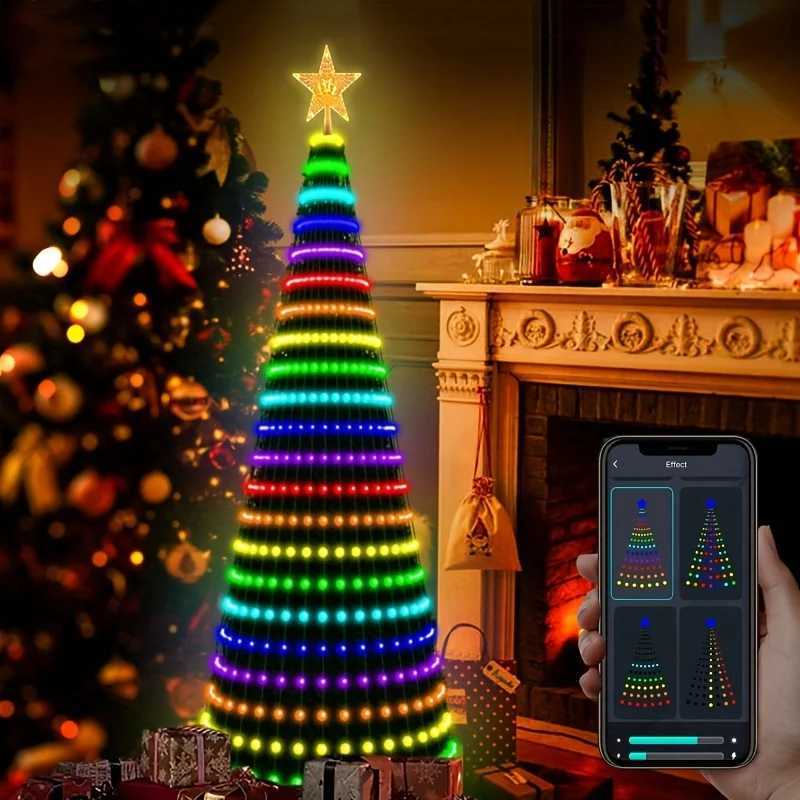 Christmas 69FT Christmas Tree Lights 400LEDs Bluetooth App Control RGB Music Sync Multi-Color Flashing Holiday Decor Christmas Lighting Y251111