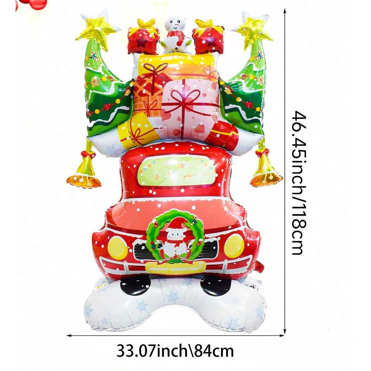 Christmas 1pc extra large Christmas gift car aluminum foil balloon Christmas party decoration Christmas gift balloon decoration Y251111