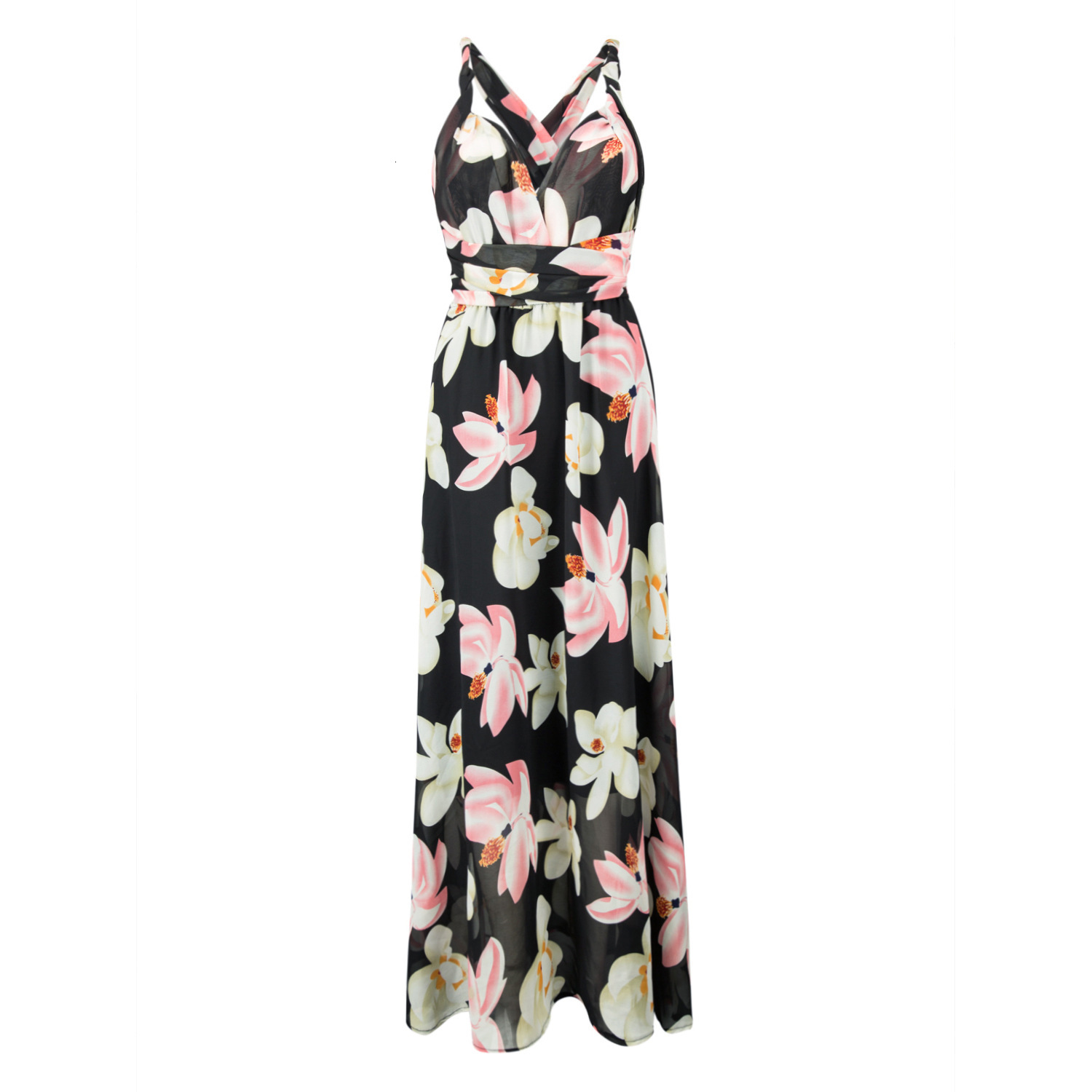 New 2025 Women's Printed Multi Wear Chiffon Dress