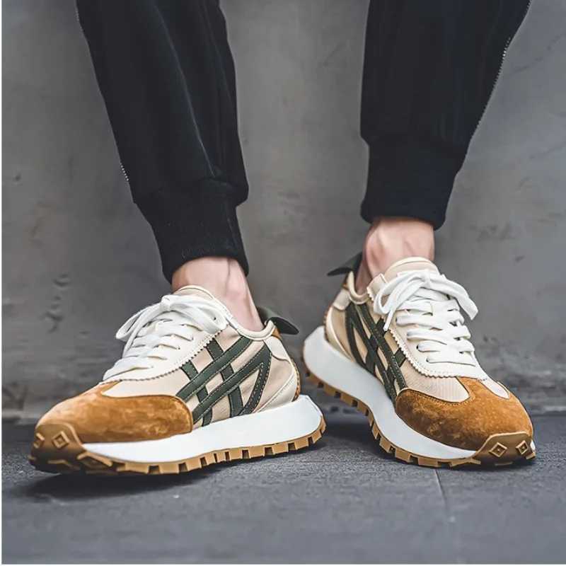 Mens Shoes Fashion Breathable Flat Shoes Mens Outdoor Comfortable Breathable Short and Fat Platform Sports Shoes Designer Sports Shoes M250411
