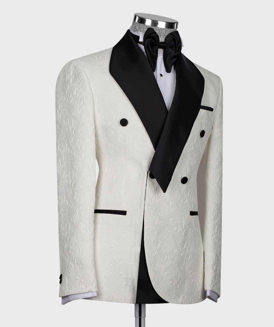 Fashion Show Wedding Men Suit Jacquard 2-PCS Coat Pants Party Suit Tailor-Made Groom Wear Groomsman Formal Occasions Plus Size Customized M251631