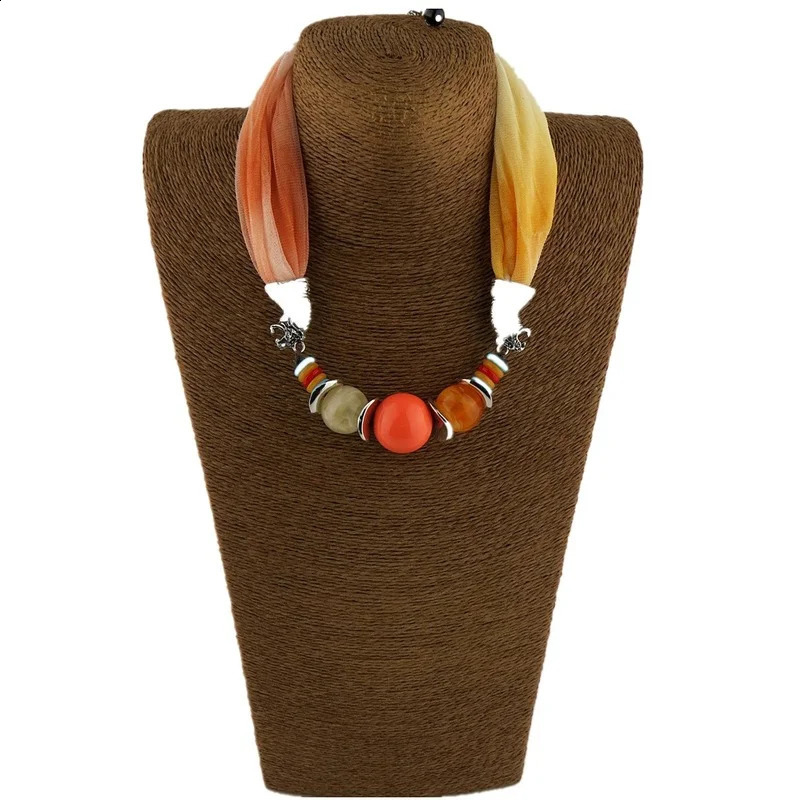 Womens Colorful Packaging Scarf Multi Style Decorative Jewelry Necklace Pendant Scarf Womens Headscarf 250409