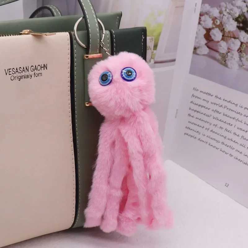 Cute octopus plush toy keychain stuffed animal doll Kawaii keychain womens bag/car plush keychain pendant accessory girl W250411