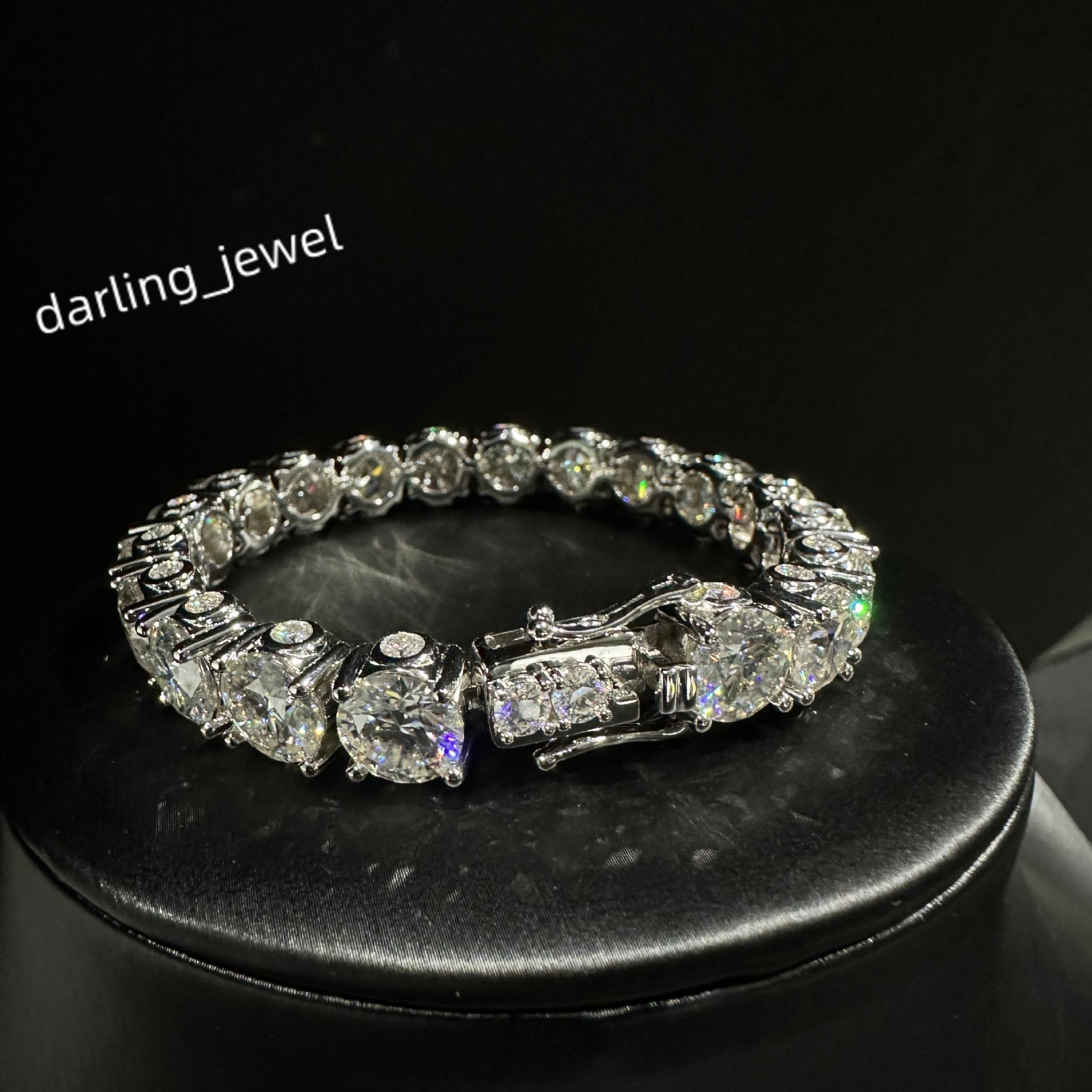High Quality 9mm Moissanite Jewelry 3ct Woman Moissanite Tennis Chain Bracelets