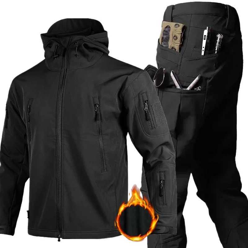 2025 Waterproof Sets Men Outdoor Multi-pocket Wear-resistant Tactical JacketsStraight Cargo Pant 2 Pcs Suits Tactical SetsT251111