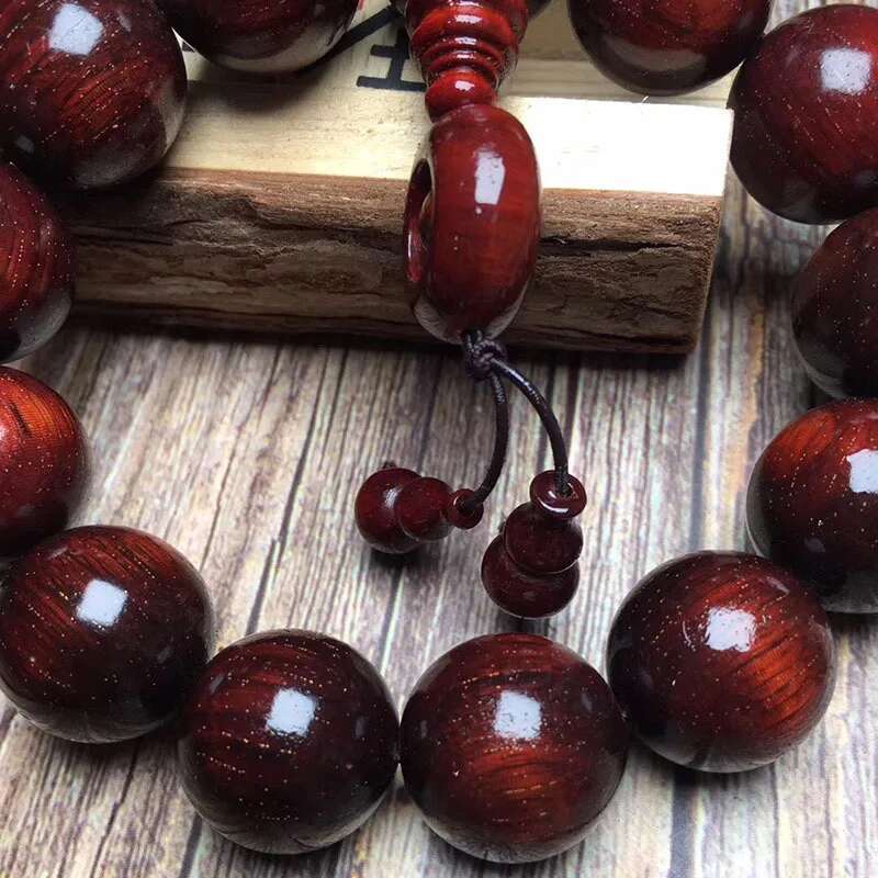 Leaf Rosewood Small Hole Imitation 2.0, 1.8 With Running Ring Bracelet