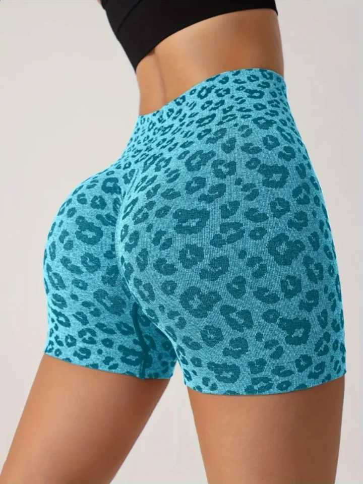 Womens high waisted yoga shorts fitness legs moisturizing breathable and stretchingW250411