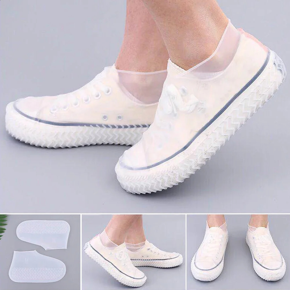 Reusable Non-slip Rain Boots Waterproof Shoes Covers Rubber Rain Boot Covers for Outdoor Use Gear Household Merchandises Home 250410