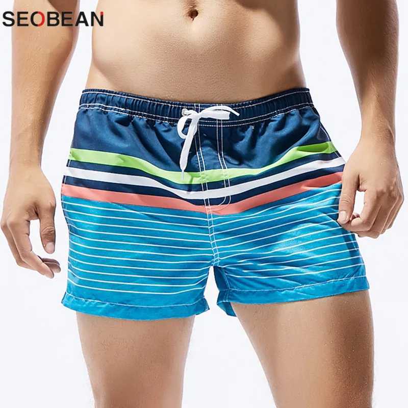 SEOBEAN brand color mens board shorts mens casual summer beach shorts menW250410