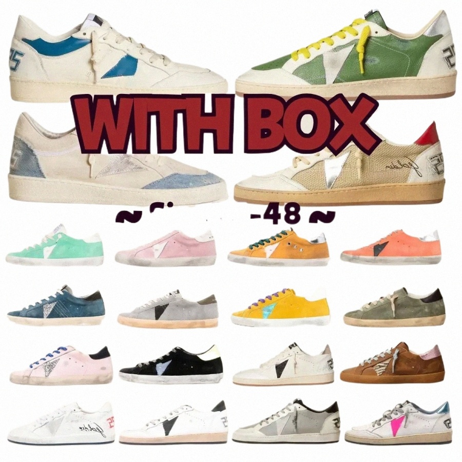 golden Goods deluxe Brand Men Women sneaker Ball Star dirty Shoes Super-star old-made star shoes old school with box size 36-48 r20J#