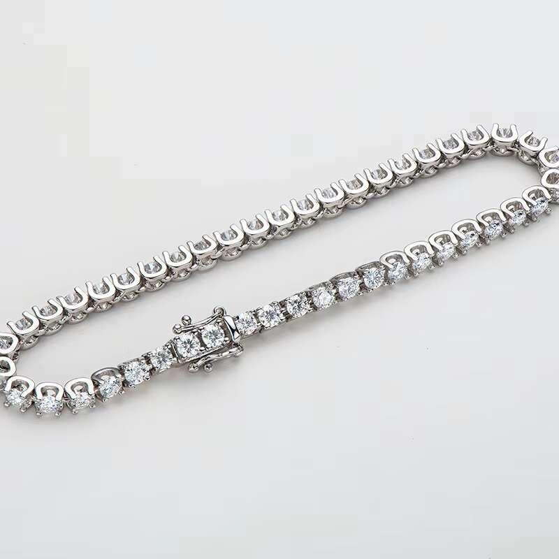 High Quality hiphop jewelry 3mm 4mm 5mm moissanite tennis bracelet in 925 sterling silver