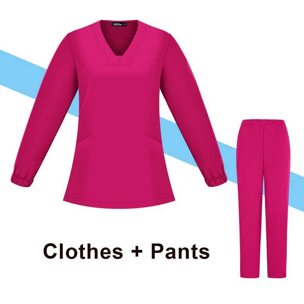 Surgical sleepwear womens frosted suit womens operating room medical uniform straight leg frosted top and pants X250410