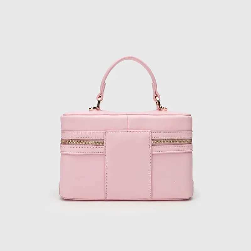 Spring Summer Fashionable Womens Box Handbag Crossbody Bag Vintage Style Medium Hardness Zipper Closure Versatile Small BagT251110