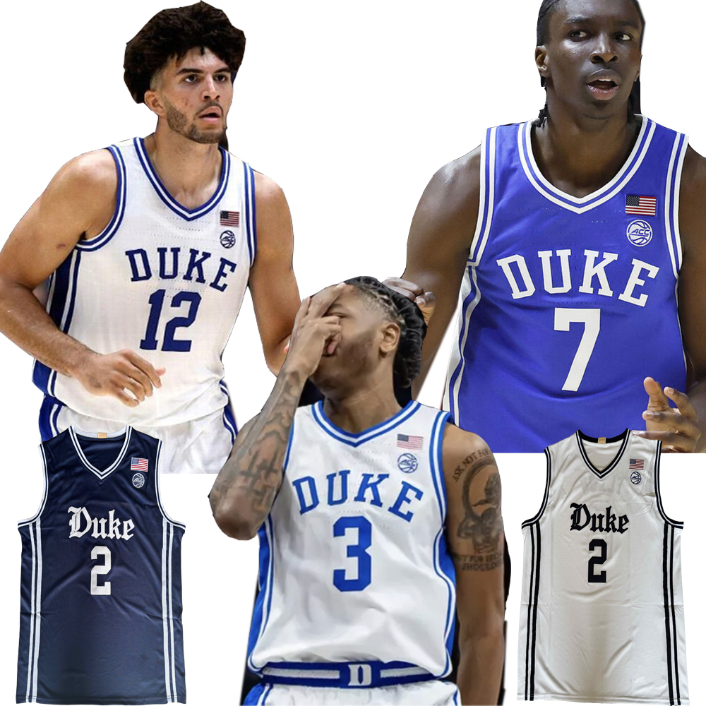 Duke Basketball Jersey Cameron Boozer Isaiah Evans Patrick Ngongba II Caleb Foster Maliq Brown Nikolas Khamenia Flagg Christian Laettner Hill Kon Knueppel McCain