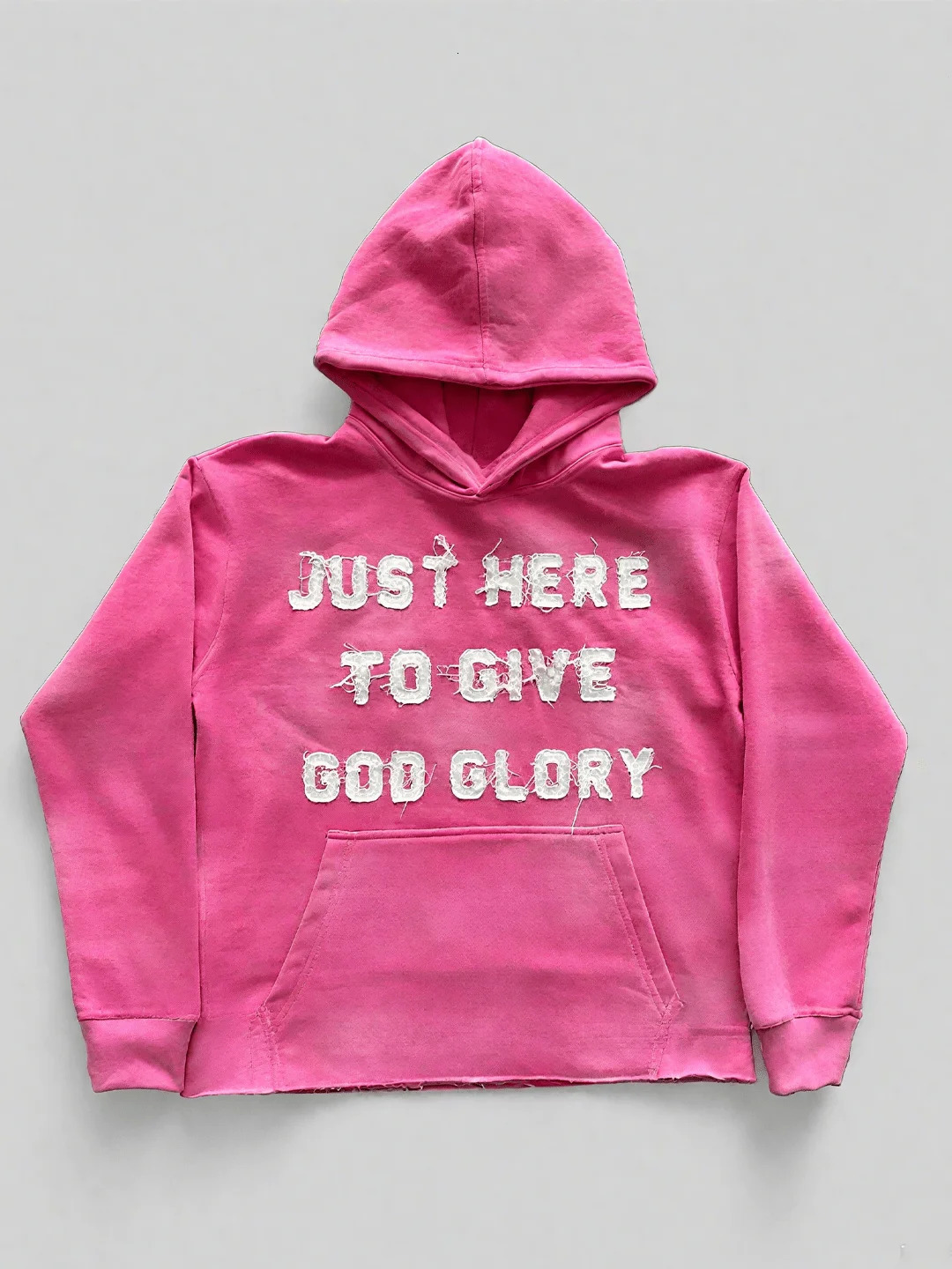 Cross Letter Patch Embroidery Sports Y2K Street Hip-Hop Cross-Border Fashion Loose Hoodie Sweatshirt 251110