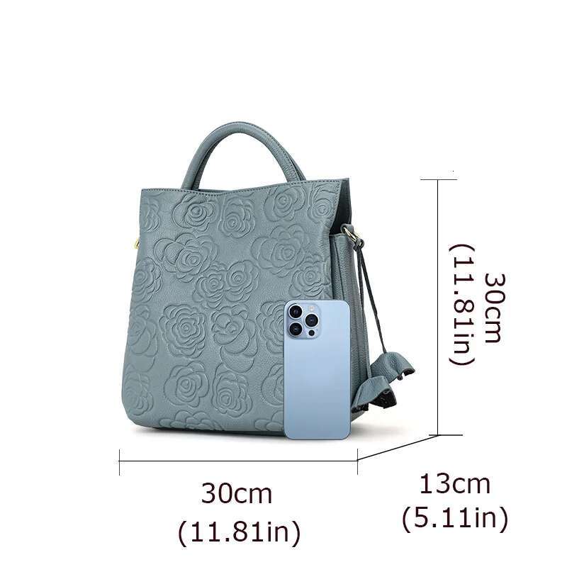 2025 New Women's Handbag Large Capacity Fashion Printed Bag Designer Trendy Women's Handbag Genuine Leather Material