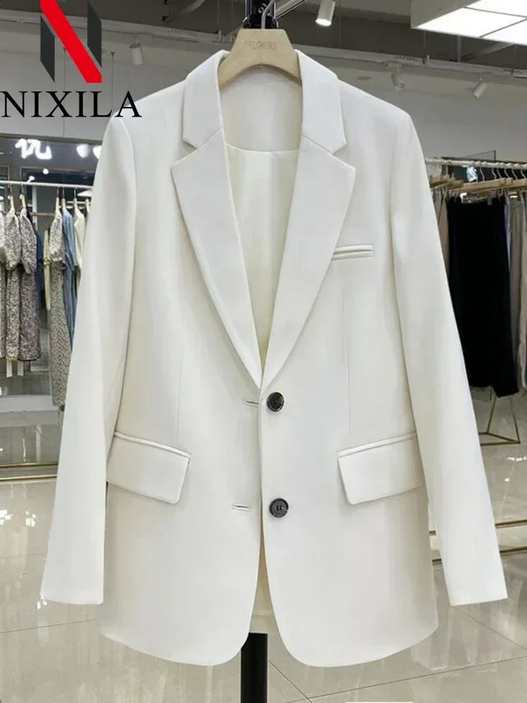 Spring and Autumn Elegant Womens Jacket Korean Casual Fashion Splicing Office Clothing 250407