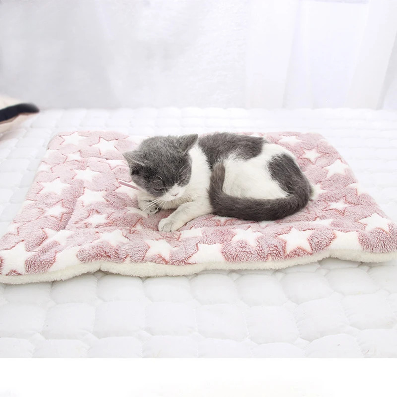 Soft Flannel Pet Mat dog Bed Winter Thicken Warm Cat Dog Blanket puppy Sleeping Cover Towel cushion for small Medium large dogs 251110
