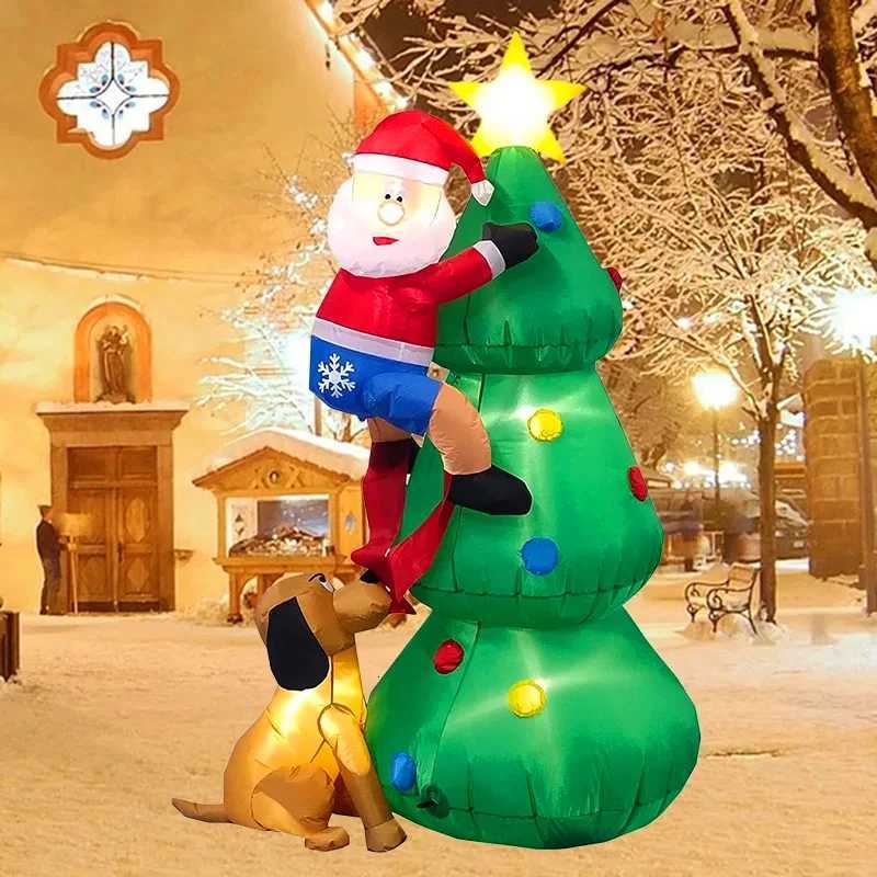 Christmas 18M Christmas Decoration Inflatable Toys Santa Claus LED Lights Indoor Outdoor Inflatable Model Toy Xmas Gift Yard Party Props Y251111
