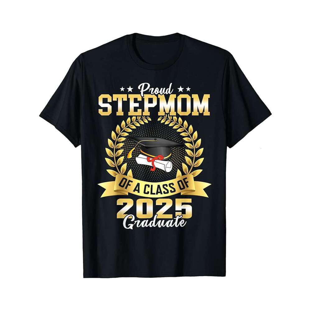 Designer T shirt Proud Stepuncle of a Class 2025 Graduate Senior Graduation - 220g T shits