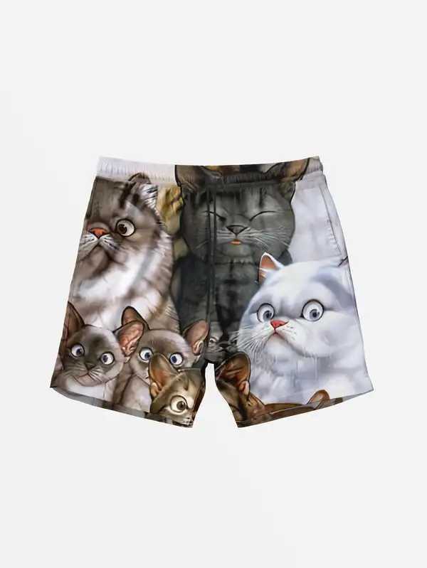 Mens Hawaiian Swimming Relay 3D Sheepskin Printed Beach Shorts for Quick Drying Outdoor Leisure Sports Shorts Fashion Mens ShortsW250410