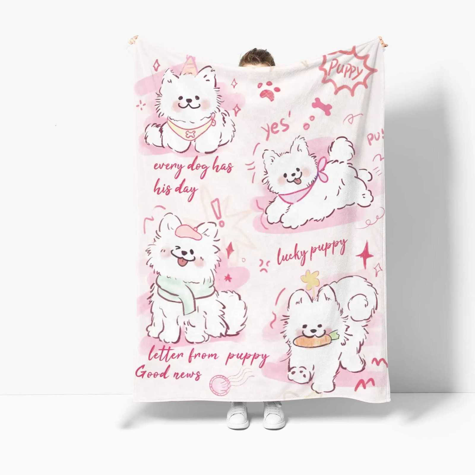 Dog Blanket Soft Comfortable And Cute Blanket Cartoon Sofa Bed Plush Pet Blanket Office Bedroom Travel Gift C251111