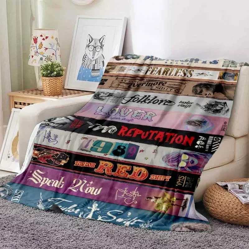 Harrystyles Flannel Soft Blanket Warm Retro Blankets for Beds Bedroom Living Room Sofa Blanket Travel Picnic Blanket C251111