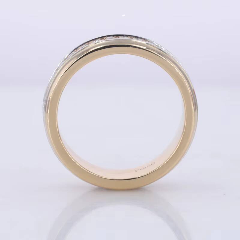 10K Lab Grown Diamonds Men Ring DEF VS HPHT CVD Man Made Diamonds 6MM Wedding Band for Party Wedding - view 4