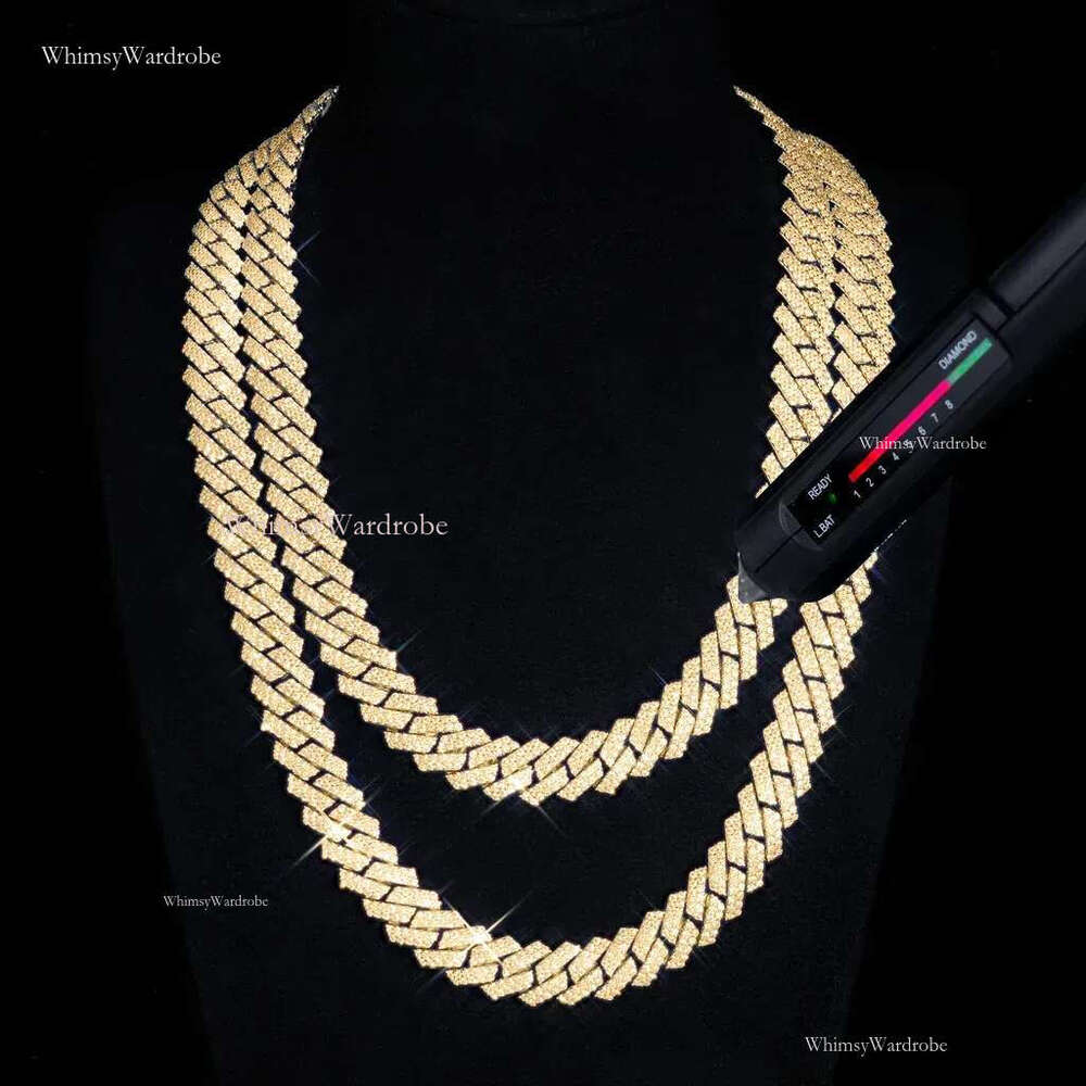 Necklace for Men Rapper JewelryPass the testFashionHip Hop 5A+ CZ Stone Bg Iced Out18mm Cuban k Chain