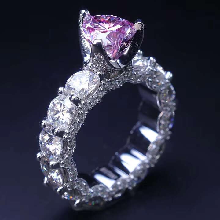 Gra Certificated Pass Diamond Tester Sterling Silver White Gold Vvs Moissanite Iced Out Ring Hiphop